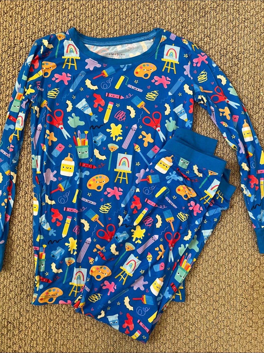 Little Sleepies Art-Themed Long Sleeve Pajama Set
